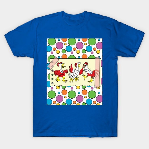 Crazy Chickens Funny Chicken T-Shirt by flofin